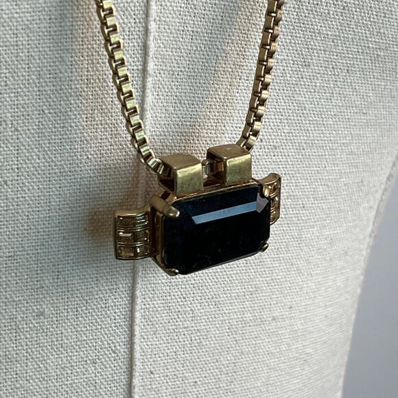 J. Crew Rectangular Blue Pendant Necklace - Picture 5 of 5